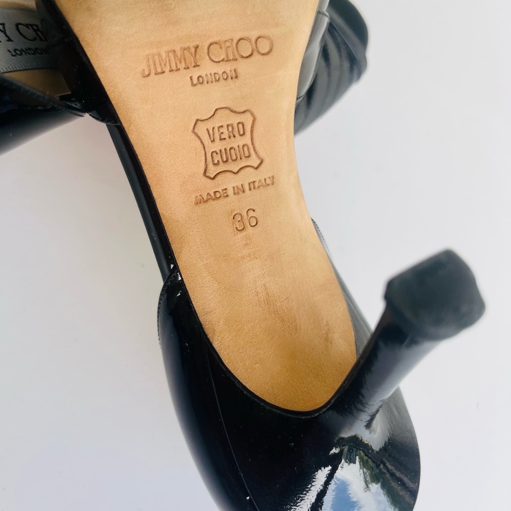 Jimmy Choo Black Patent Leather Women's Shoes - Picture 14 of 15